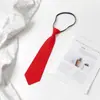 Gravata com Zíper Vermelho Estilo Japonês Jk Preguiçosa para Estudantes Masculinos e Femininos, Camisa Formal Estilo Universitário Sem Gravata, Gravata Preta Formal 8cm