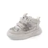 Renda Lantejoulas Outono 2024 Sapatos de Camada Única Laço Menina Tênis Versátil Casual Estilo Coreano Doce Sapatos Infantis