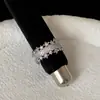 Anel de Pérola Cravejado com Diamantes Estrela de Alto Padrão para Mulheres, Estilo Francês Leve Luxo Moda Tendência Versátil