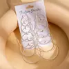 Pendientes de Aro Elegantes y de Moda, Grandes y Pequeños, Lujo Ligero, Simples y Versátiles, Set de 6 Pendientes de Aro para Mujer, Accesorios de Oreja Exagerados y Únicos