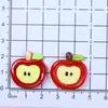 Accesorios Transparentes de Resina con Forma de Manzana Grandes y Pequeños para Manualidades, Pegamento Cremoso, Pinzas para el Cabello, Zuecos, Adornos para el Cabello, Llaveros, Imanes para Nevera