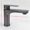 Gris plomo lavabo plano monomando para agua fría y caliente grifo para inodoro baño lavabo lavabo hogar grifo mezclador