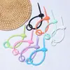 Corda de Silicone Colorida Argola de Mola Fivela de Pendurar DIY Joias Pendurar Joias Boneca de Pelúcia Cordão Chaveiro Tira de Amarração
