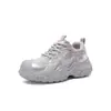 Zapatos de papá de suela gruesa ZHR para mujer, nuevo modelo de otoño 2026, de malla transpirable, versátiles, deportivos, cómodos, para el día a día, casuales