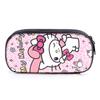 2024 Sanrio Melody Caixa de Papelaria Estojo para Canetas Desenho Animado Fofo Estojo para Canetas Meninas Tecido Camada Única Zíper Caixa de Lápis