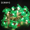 Cordão de Luz Decorativa de Natal LED Transfronteiriço Papai Noel Chapéu Preto Luz Floco de Neve Lanterna Decorativa Cabeça de Veado com Luz Lanterna