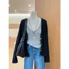 Cárdigan ligero de protección solar para mujer, chaqueta de punto de seda helada, prenda exterior de verano 2026, negro, talla única, directo de fábrica