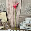 Lirio Calla Artificial Falso Ramo Terminado Flores Artificiales de Seda Boda Arreglo de Piso Flores de Plástico Decoración de Boda de Alta Gama