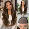 Peruca Longa Cacheada Natural com Frontal de Renda 13*4 Peruca Cacheada Ondulada Loiro Claro Peruca Cheia Feminina perucas