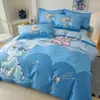 Juego de cuatro piezas con estampado de dibujos animados de Disney de algodón, 100% algodón puro, adorable ropa de cama auténtica de la propiedad intelectual Zootopia