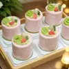 Caja de embalaje para pastel de mousse de repostería, caja transparente para pastel de mousse de repostería de 2 pulgadas 3 pulgadas, caja para pastel en capas y rebanado