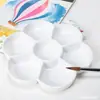 Tinta Cerâmica Borboleta Paleta de Pintura Chinesa Flor de Ameixa Nano Imitação Porcelana Prato Redondo para Estudante Conjunto Quatro Tesouros do Erudito