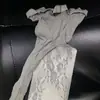 Lencería Adelgazante Romántica Retro Estilo Francés Medias de Red con Flor de Mariposa Deseo Puro Sexy Versátil Medias para Mujer Madura Medias de Red