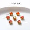 Alta Retención de Color Chapado en Cobre 24K Oro Real Accesorios de Ágata Roja Piezas para Joyería DIY Calabaza de Loto Productos Semi-Terminados Venta Directa de Fábrica