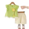 Conjunto Nuevo de Verano 2025 para Niñas, Elegante y Delgado, Conjunto de Dos Piezas con Top sin Mangas tipo Chaleco y Shorts para Niños