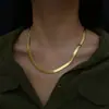Cadena de eslabones tipo hueso de serpiente simple europea y americana, moda femenina, lujo ligero, alta gama, diseño retro versátil, collar de acero de titanio, no se decolora