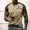 Nueva Estación Independiente de Amazon Nueva Tendencia Urbana Casual Europea y Americana Impresión Digital 3D Cuello Redondo Camiseta de Manga Corta para Hombre