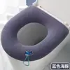 Cojín de felpa tejido engrosado para asiento de inodoro, funda de inodoro elástica universal, lavable, transpirable, cálido, para uso doméstico
