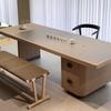 Mesa de centro de madera maciza de lujo ligero de alta gama, estación de té para casa club y uso doméstico, estilo de diseño para sala de estar, estación simple para preparación de té Kung Fu, sala de té de recepción