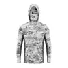 Sudadera con Capucha Camuflaje Transfronteriza con Máscara Facial Integrada, Ropa de Pesca Ligera de Seda Helada con Protección Solar de Manga Larga para Hombre