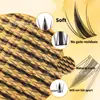 Venta Caliente Transfronteriza 120 Racimos de Pestañas Postizas Naturales Curvadas C 8-16 mm Injerto Segmentado DIY Pestañas Individuales Gruesas y Rizadas