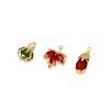 Oro Verdadero 18k Col de Forma Pentagonal Microincrustaciones de Circonita Accesorios Pulsera de Mariposa Colgante DIY Collar Pendientes Colgante D103