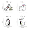 Broches de Gato Lindos, 4 Estilos de Pines con Forma de Borrachitos, Lindas Insignias Decorativas para Mochilas Escolares y Ropa