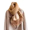 Bufanda de Imitación Cachemir Nueva Emperatriz Saturno 2025 para Mujer, Chal de Doble Cara de Alta Gama para Otoño e Invierno, Bufanda Gruesa y Cálida para el Cuello