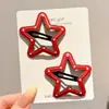 Lindo pasador lateral de peluche para niños, pinza para el cabello versátil y elegante para niñas, dulce y para uso diario accesorio para el cabello de estrella de cinco puntas BB