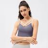 Oferta Especial Sutiã Esportivo de Yoga Feminino, Sensação Nude, Amigo da Pele, Costas Cruzadas, Sexy, À Prova de Impacto, Roupa Íntima para Corrida e Fitness 02712