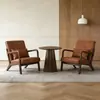 Sillón individual estilo retro, juego para balcón con dos sillas y una mesa, combinación de mesa y silla para zona de asientos de cafetería y tienda de té de burbujas