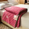 Colcha de Verano de Gasa de Doble Capa tipo Nube con Borde Festoneado, Colcha Delgada de Algodón de Soya para Primavera/Verano, Lavable a Máquina, Adecuada para Dormir Desnudo, Colcha de Aire Acondicionado