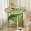 Mesita de noche, mesita de noche de trébol de cuatro hojas, mesa de centro pequeña, mesa de centro pequeña moderna y minimalista, fabricante de mesas