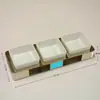 Acero Inoxidable Cepillado KTV Club Decoración de Escritorio Suministros Juego Completo Bandeja de Frutas Estante Caja de Pañuelos Estante de Trigo Caja traje
