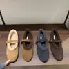 Sapatos de pelúcia da moda estilo coreano estilo fada para mulheres, novos sapatos Mary Jane outono e inverno 2026, sapatos de algodão Birkenstock