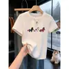 Camiseta de manga corta de algodón puro para mujer, modelo nuevo 2026, moda nicho, versátil, rejuvenecedora, adelgazante, elegante, top gris oscuro