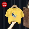 2026 Novo Estilo Camisetas Redondas Infantis Meninos Casuais Meninos Algodão Puro Manga Curta Camisetas de Verão Meninos Manga Curta Tendência