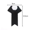 Alfinete de Gravata Borboleta Preto de Alto Padrão Estilo Francês, Presilha de Cabelo Estilo Chanel, Acessório de Cabelo DIY, Acessório de Decoração para Broche de Peito, Laço