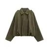 Moda femenina europea y americana transfronteriza AliExpress artículo más vendido chaqueta bomber elegante con efecto textura de gamuza