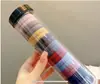 Venta al por mayor de fábrica verano Popular en línea estilo coreano enlatado sin costuras caballo Cola de caballo alta elasticidad no daña el pelo banda de goma anillo para la cabeza
