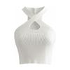 Camisola Estilo Ins Verano Nicho Chica Popular Espalda Cruzada Top Corto Stock Listo de Fábrica Espalda Descubierta Versátil
