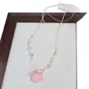 Doce Feriado~ Colar de Contas Concha Dopamina para Mulheres, Design de Nicho, Corrente para Clavícula Litorânea, Acessório para Passeio de Verão