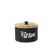 Caja de Almacenamiento de Filtros de Café de Madera Spot Caja de Almacenamiento de Cápsulas de Café Estilo Campestre Americano Caja de Almacenamiento Redonda