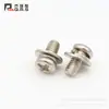 Tornillos de Cabeza Redonda Ranurada en Cruz Jalisco Tres Combinaciones Tornillos Tres en Uno M3M4M5M6 Color Níquel