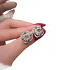 Atacado de fábrica pequenos departamento vermelho jade espuma de água natural brincos prata s925 incrustado novo design chinês de luxo leve de ponta
