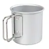 Copo de água dobrável para acampamento ao ar livre Portátil Ultra Leve Liga de Alumínio Copo de Acampamento Xícara de Café Caneca de Chá