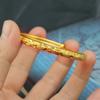 Pulsera vietnamita de oro con forma de estrella, chapada en oro de 24 quilates, con forma de corazón sólido, cara redonda y boca abierta, venta al por mayor