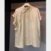 Camisas Jacquard Estilo Retro para Mujer 2026 Verano Nuevo Estilo Chino Estilo Nacional Estilo Cheongsam Camiseta Botonada Cuello Alto