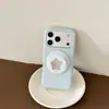 Funda Magnética Simple de Lunares Estilo Coreano Ins Adecuada para Funda de Teléfono Móvil Apple 17Promax Iphone16 Soporte de Estrella 15P