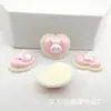 Laço de gravata brilhante de desenho animado coelho coelho rosa rabanete cordão de grampo de cabelo diy patch acessório para capa de celular material de cola cremosa